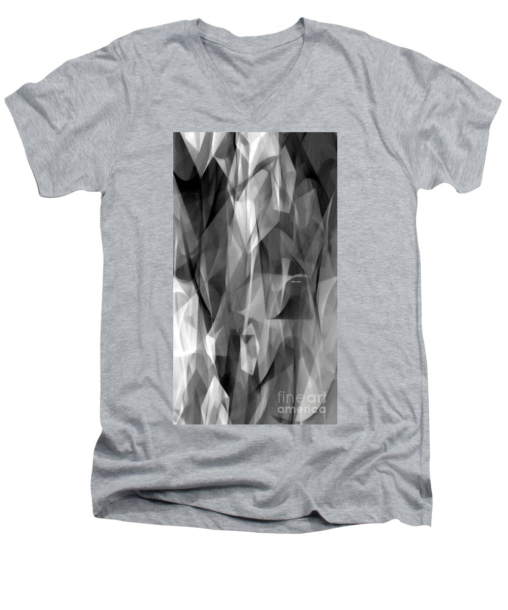 Abstract Black And White Symphony - Men's V-Neck T-Shirt