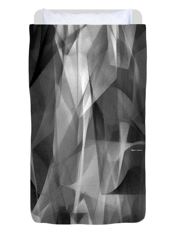 Abstract Black And White Symphony - Duvet Cover