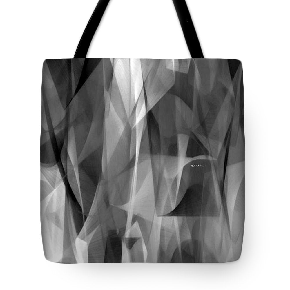 Abstract Black And White Symphony - Tote Bag