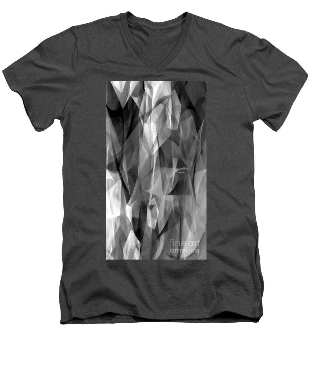 Abstract Black And White Symphony - Men's V-Neck T-Shirt