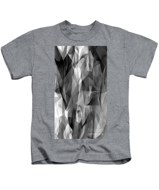 Abstract Black And White Symphony - Kids T-Shirt