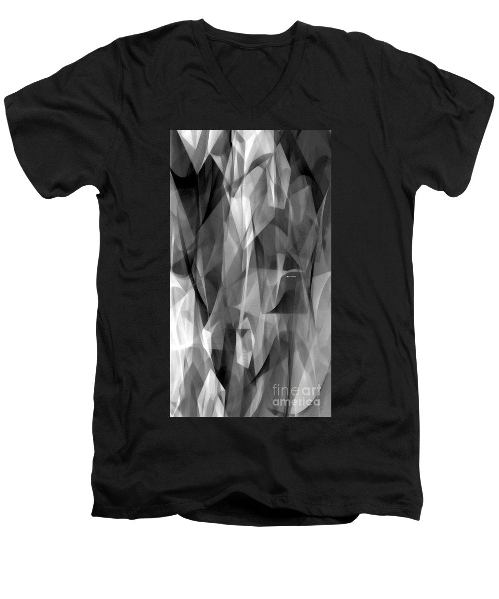 Abstract Black And White Symphony - Men's V-Neck T-Shirt