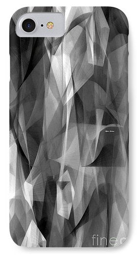 Abstract Black And White Symphony - Phone Case