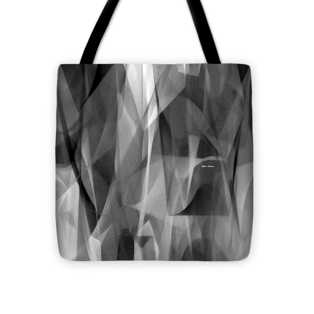 Abstract Black And White Symphony - Tote Bag