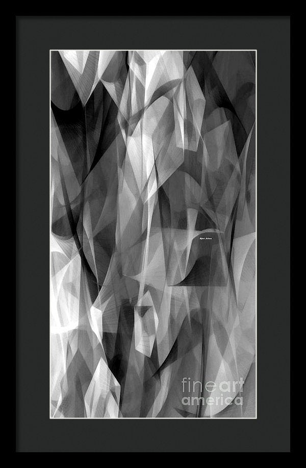 Abstract Black And White Symphony - Framed Print
