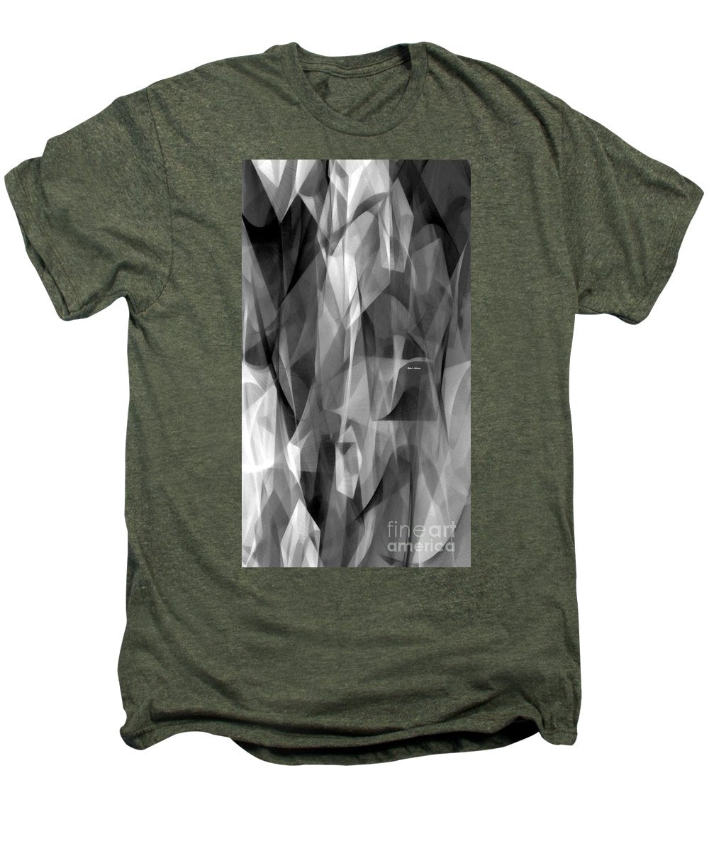 Abstract Black And White Symphony - Men's Premium T-Shirt