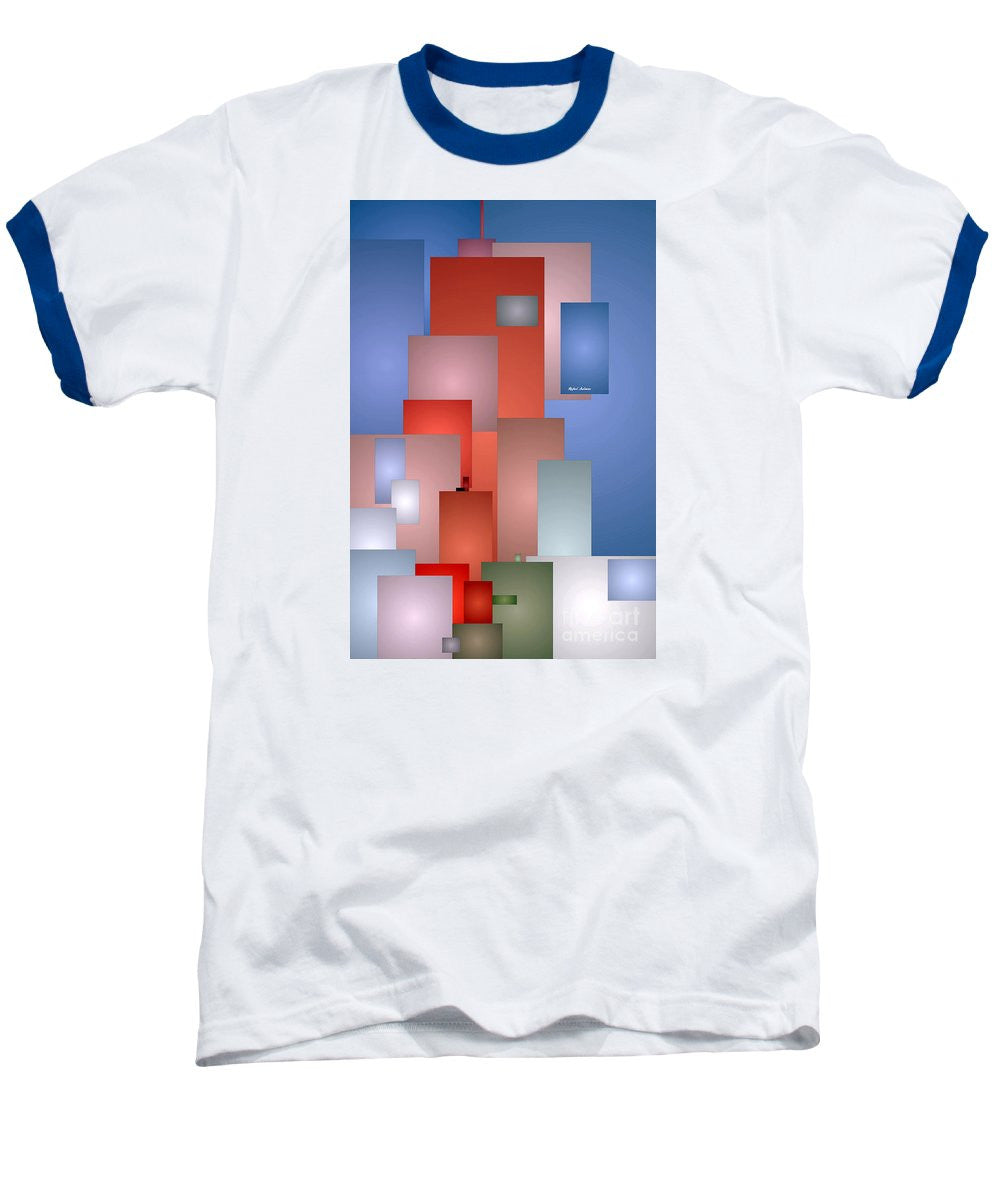 Baseball T-Shirt - Abstract Cityscape