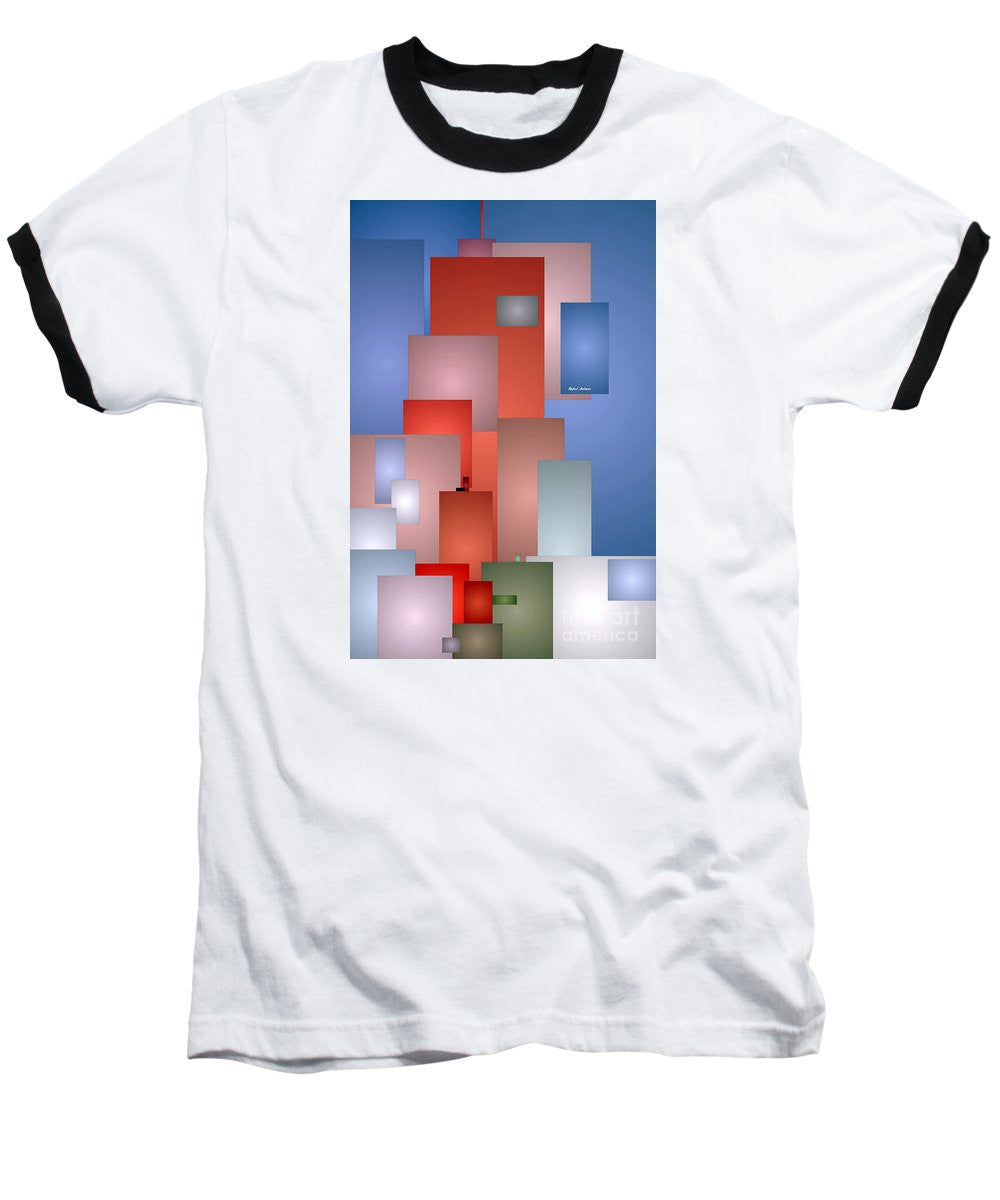 Baseball T-Shirt - Abstract Cityscape