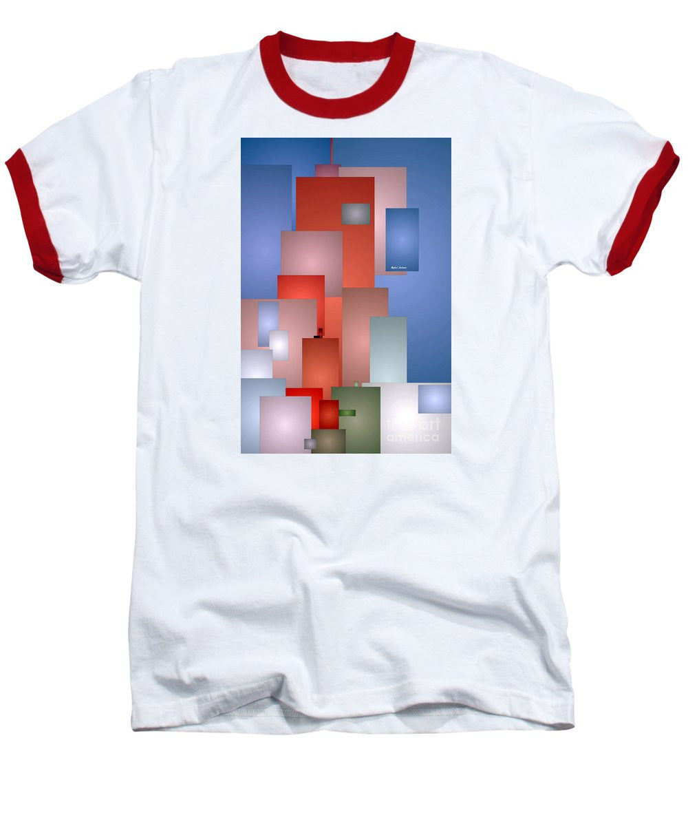 Baseball T-Shirt - Abstract Cityscape