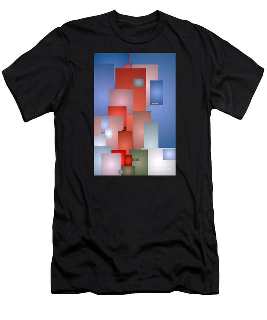 T-shirt pour homme (coupe ajustée) - Paysage urbain abstrait