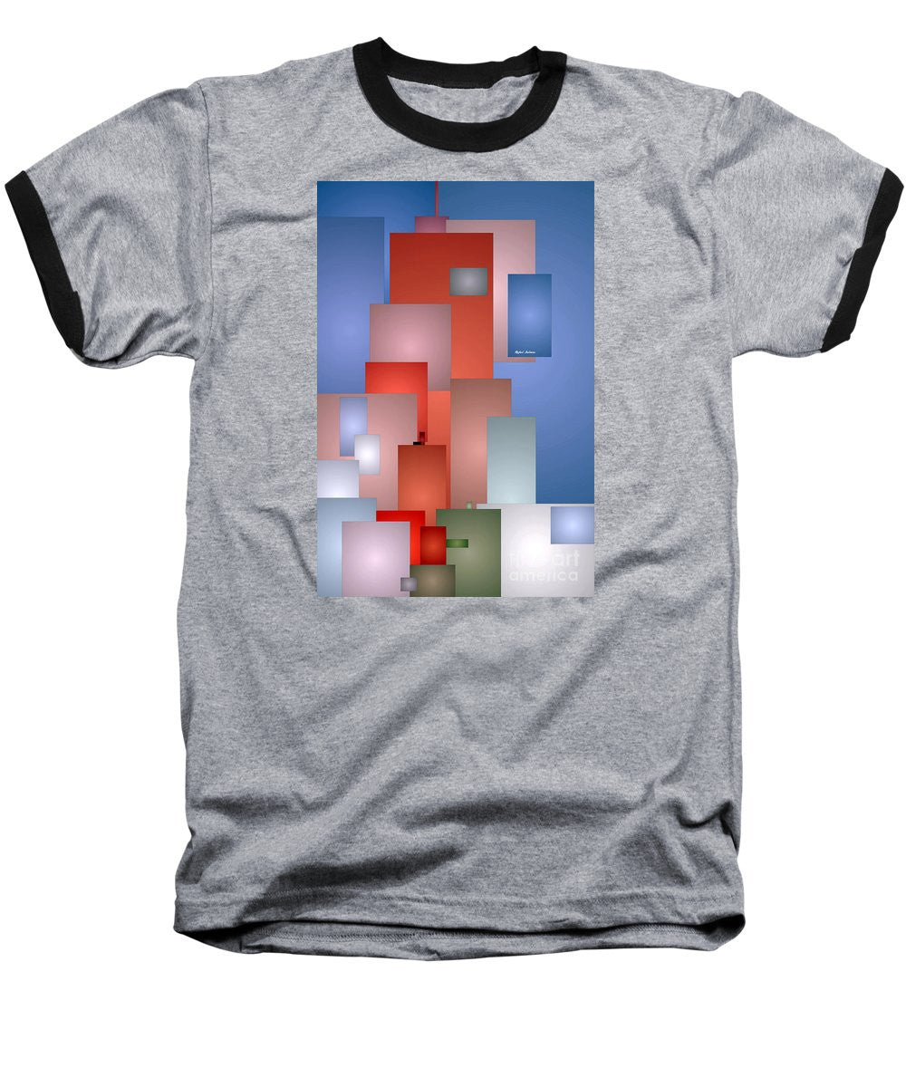 Baseball T-Shirt - Abstract Cityscape