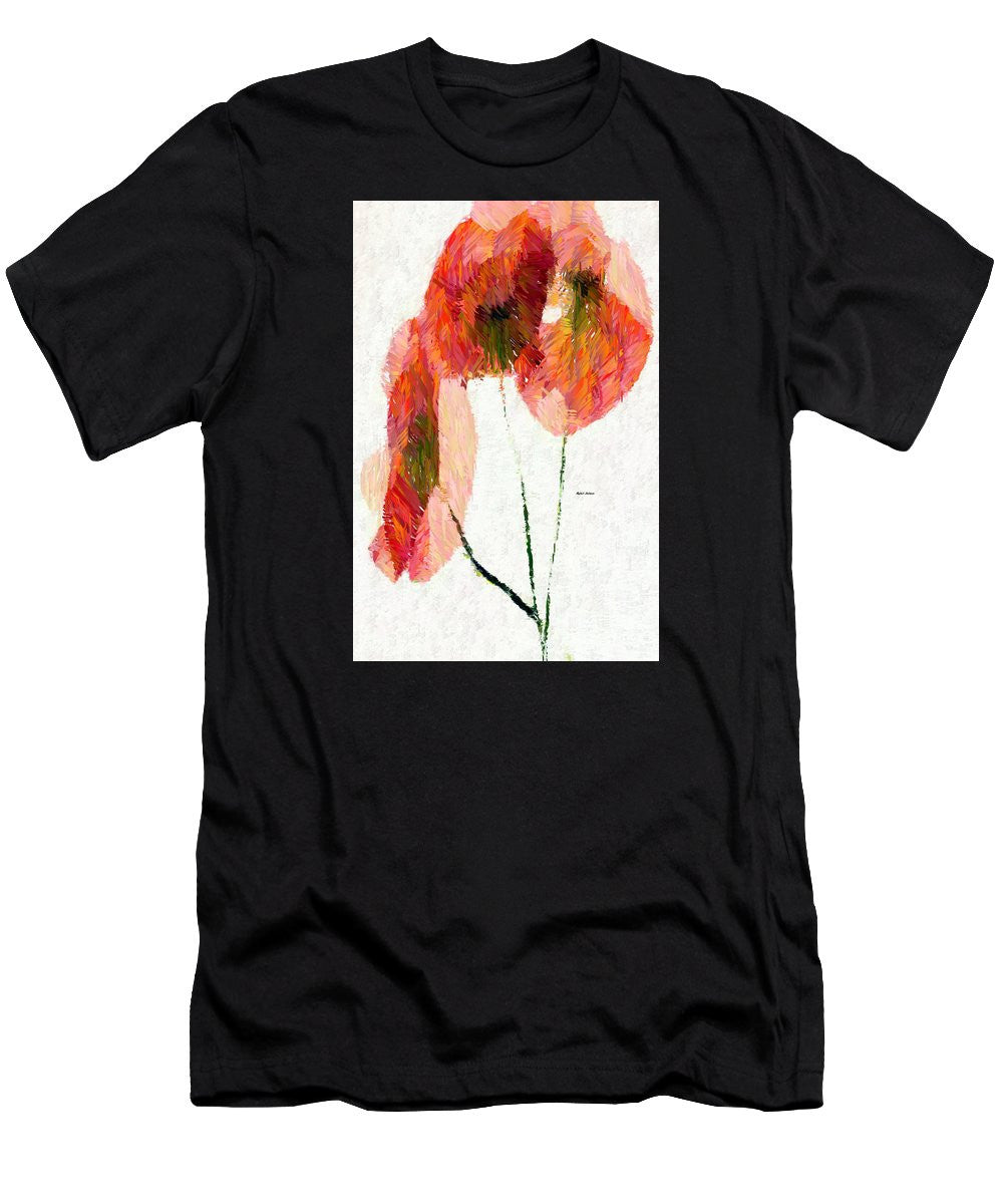 T-shirt pour homme (coupe ajustée) - Fleur abstraite 0718