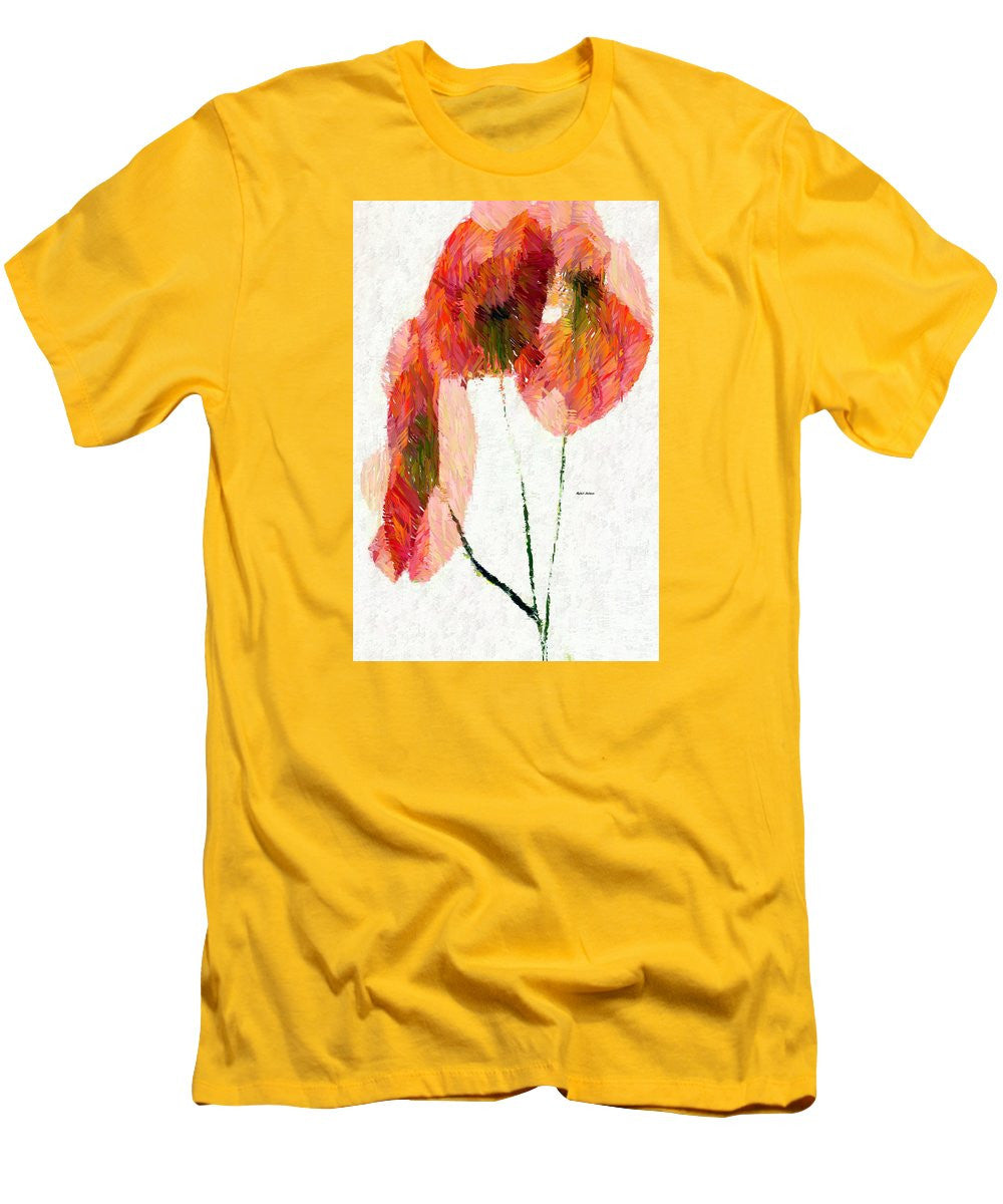 T-shirt pour homme (coupe ajustée) - Fleur abstraite 0718