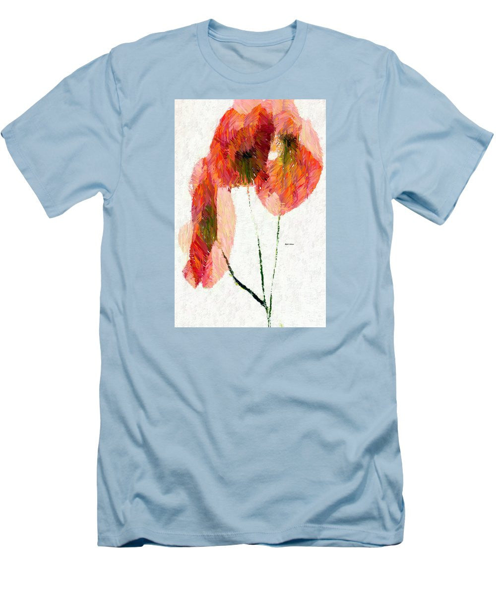 T-shirt pour homme (coupe ajustée) - Fleur abstraite 0718