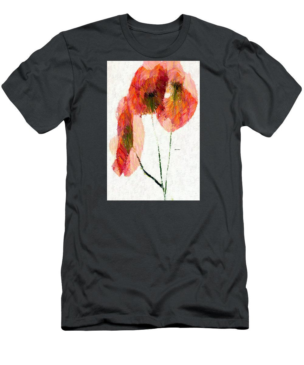 T-shirt pour homme (coupe ajustée) - Fleur abstraite 0718