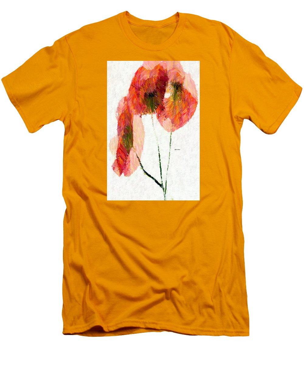 T-shirt pour homme (coupe ajustée) - Fleur abstraite 0718