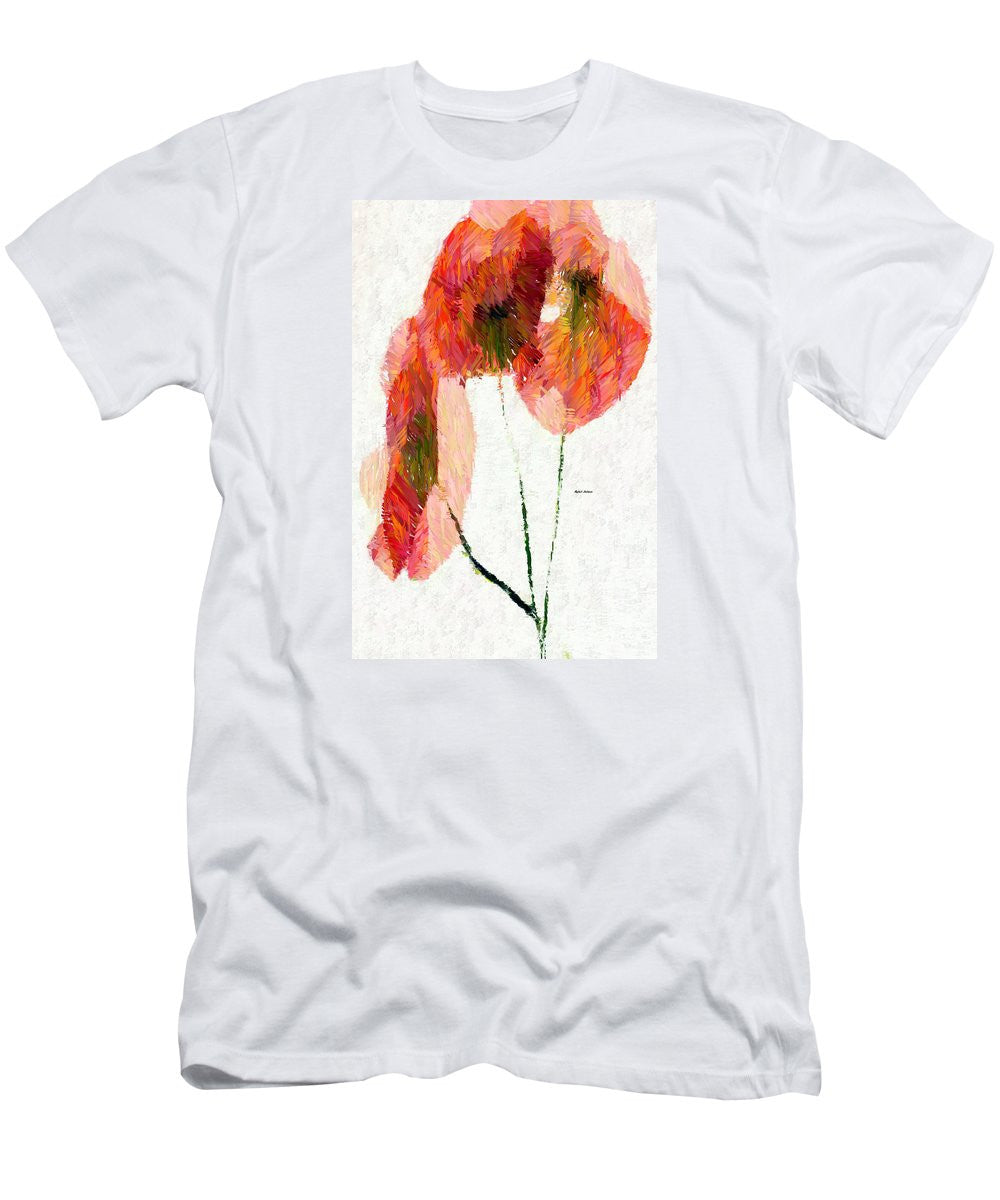 T-shirt pour homme (coupe ajustée) - Fleur abstraite 0718