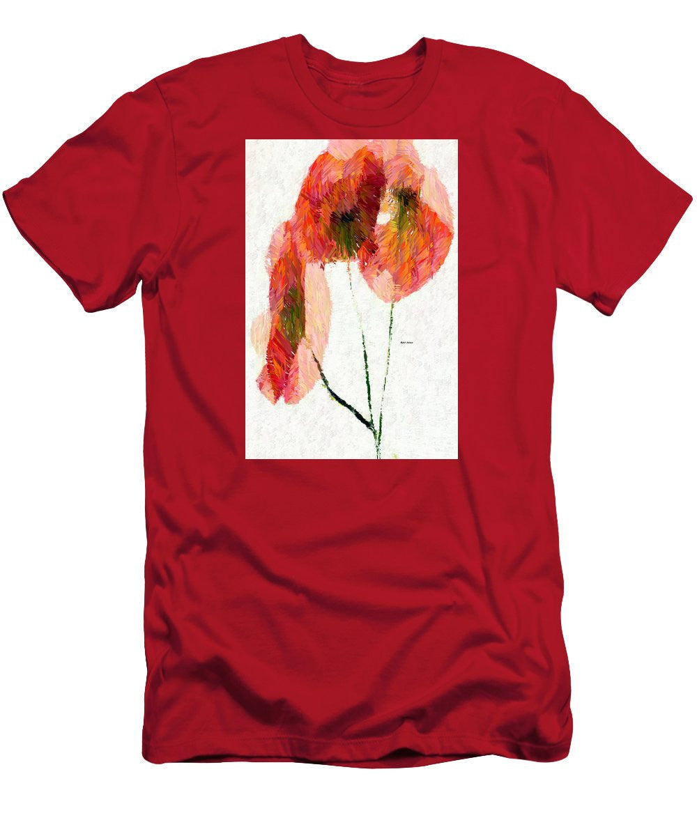 T-shirt pour homme (coupe ajustée) - Fleur abstraite 0718