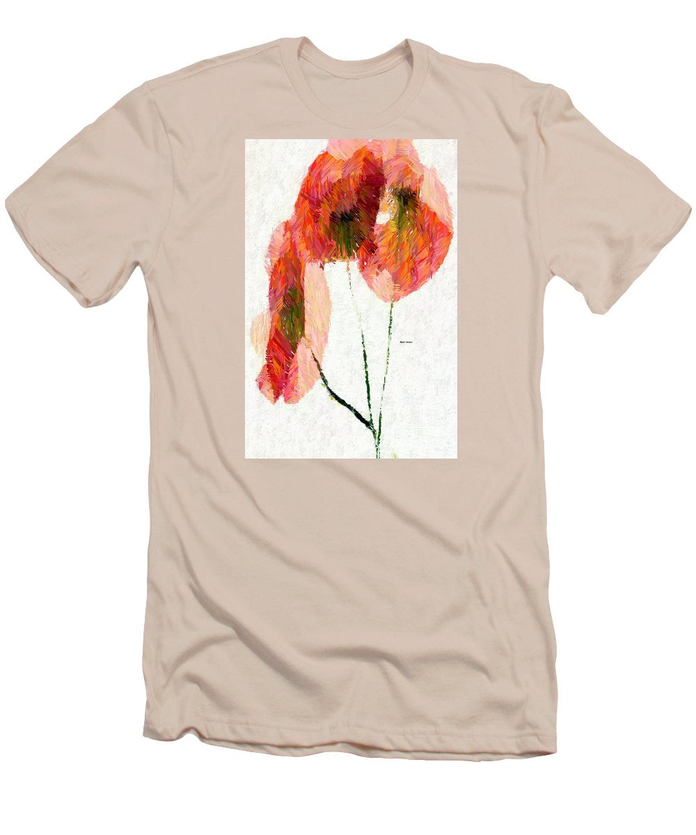 T-shirt pour homme (coupe ajustée) - Fleur abstraite 0718