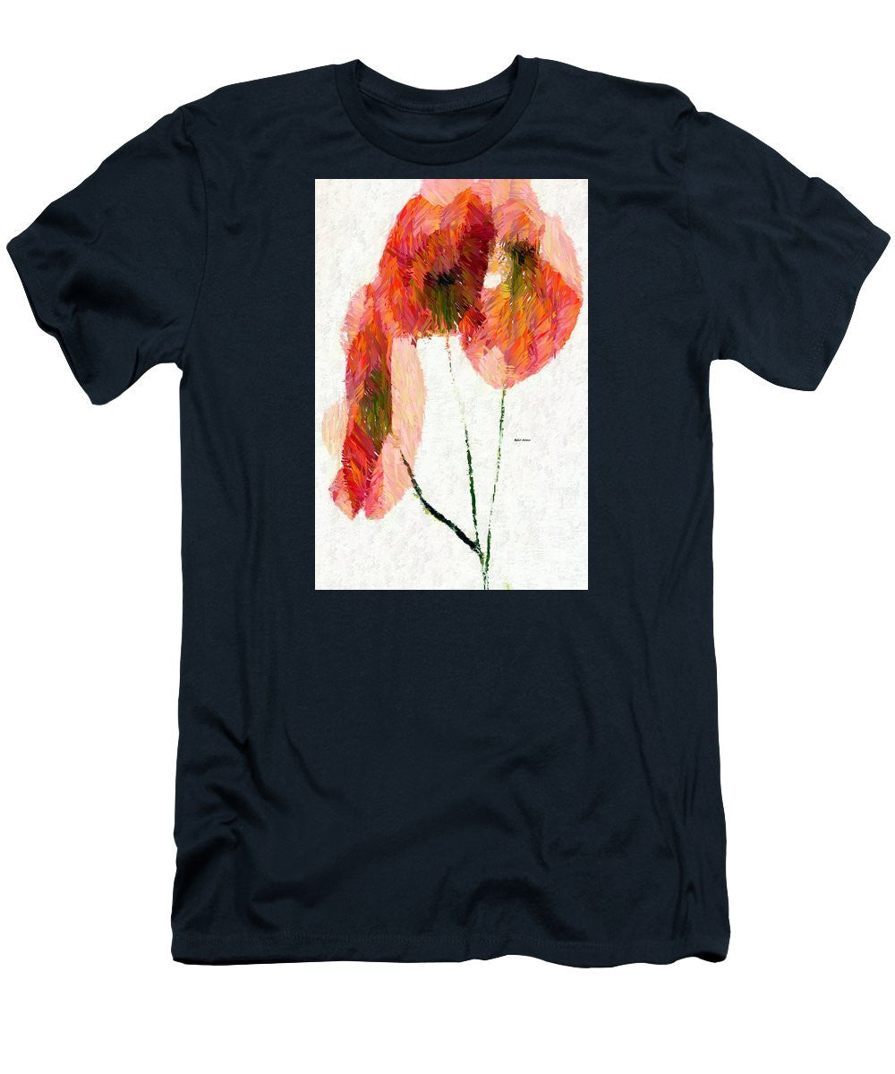 T-shirt pour homme (coupe ajustée) - Fleur abstraite 0718