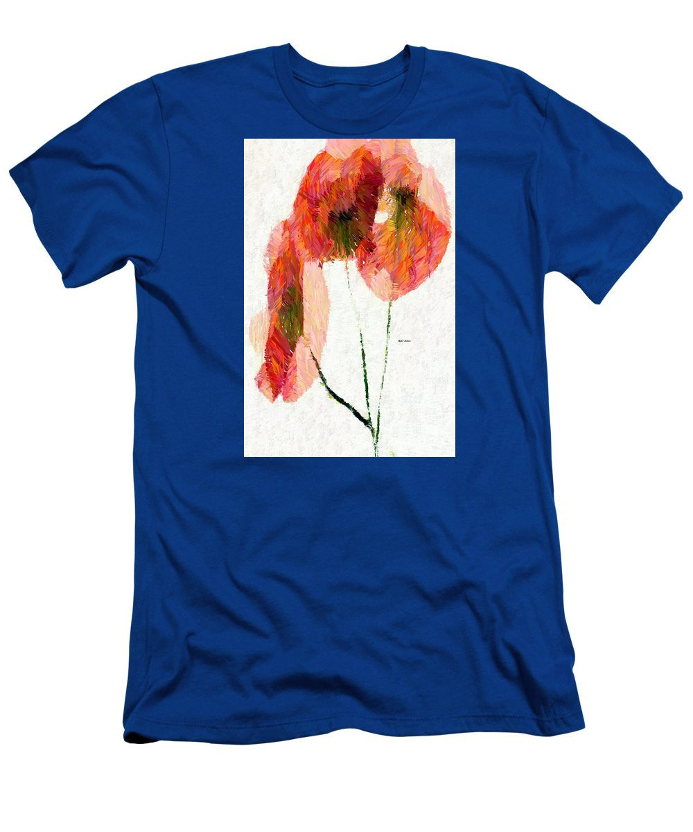 T-shirt pour homme (coupe ajustée) - Fleur abstraite 0718