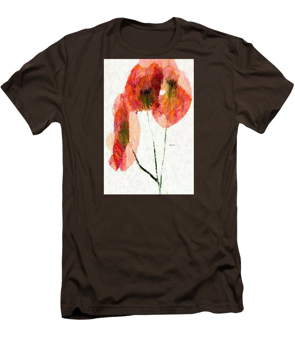 T-shirt pour homme (coupe ajustée) - Fleur abstraite 0718