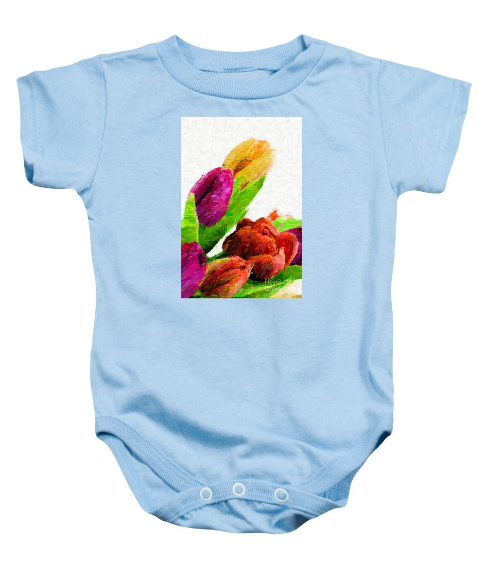 Baby Onesie - Abstract Flower 0722