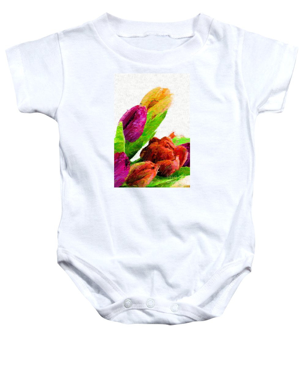 Baby Onesie - Abstract Flower 0722