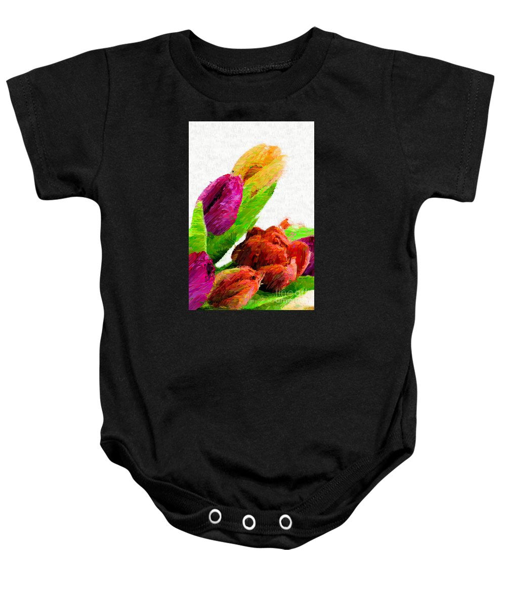 Baby Onesie - Abstract Flower 0722