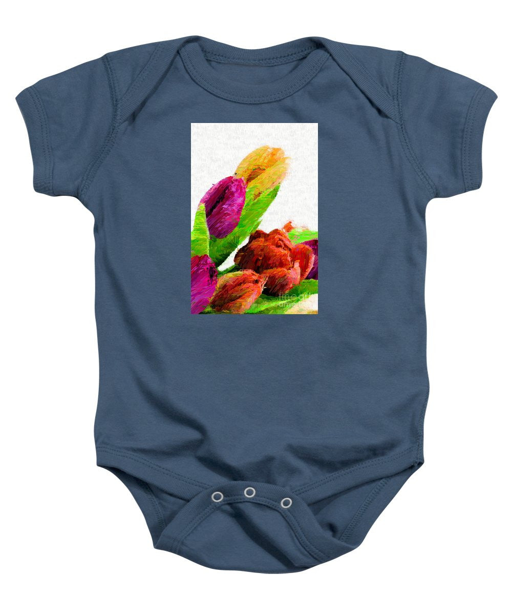 Baby Onesie - Abstract Flower 0722