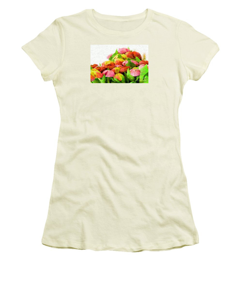 Women's T-Shirt (Junior Cut) - Abstract Flower 0727