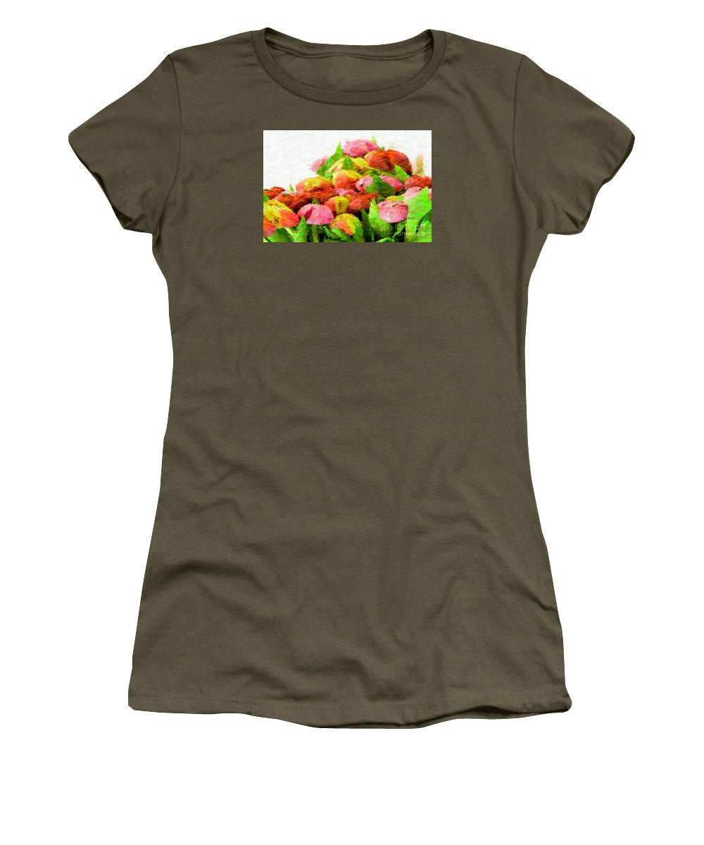 Women's T-Shirt (Junior Cut) - Abstract Flower 0727