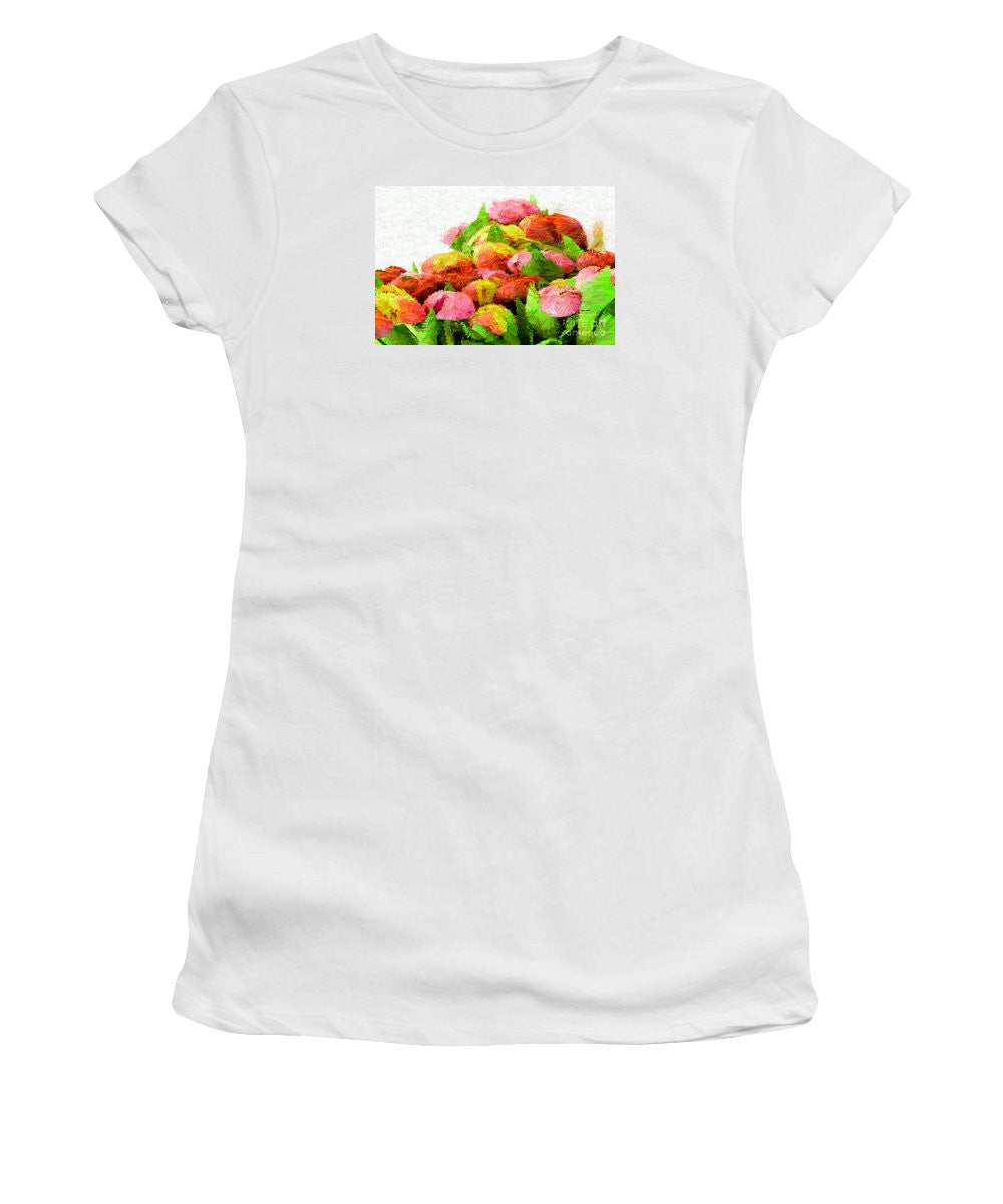 Women's T-Shirt (Junior Cut) - Abstract Flower 0727