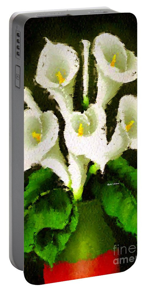 Portable Battery Charger - Abstract Flower 079