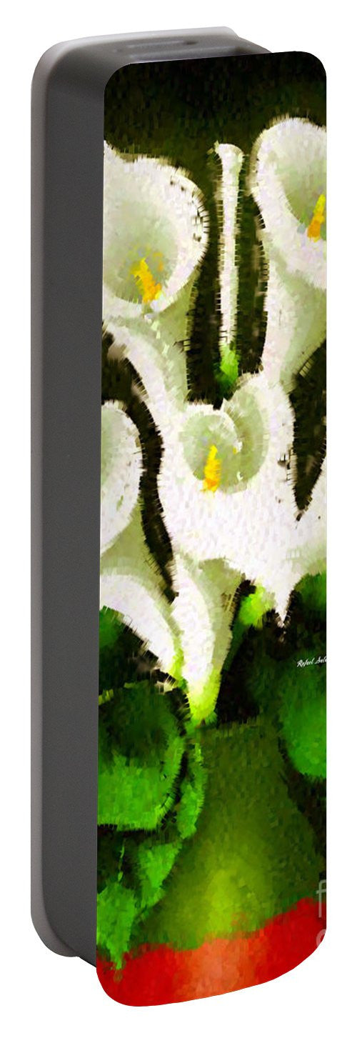 Portable Battery Charger - Abstract Flower 079