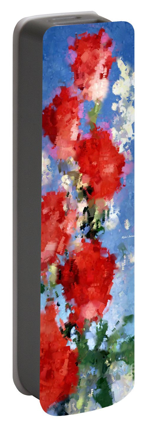 Portable Battery Charger - Abstract Flower 0792