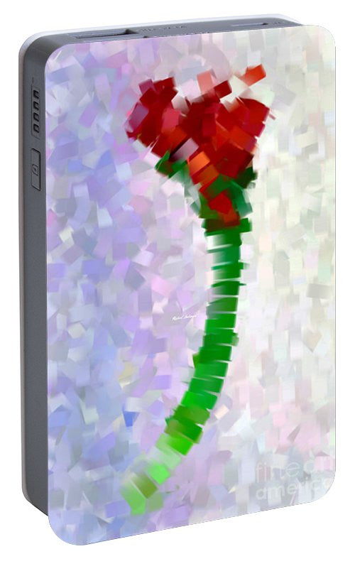Portable Battery Charger - Abstract Flower 0793