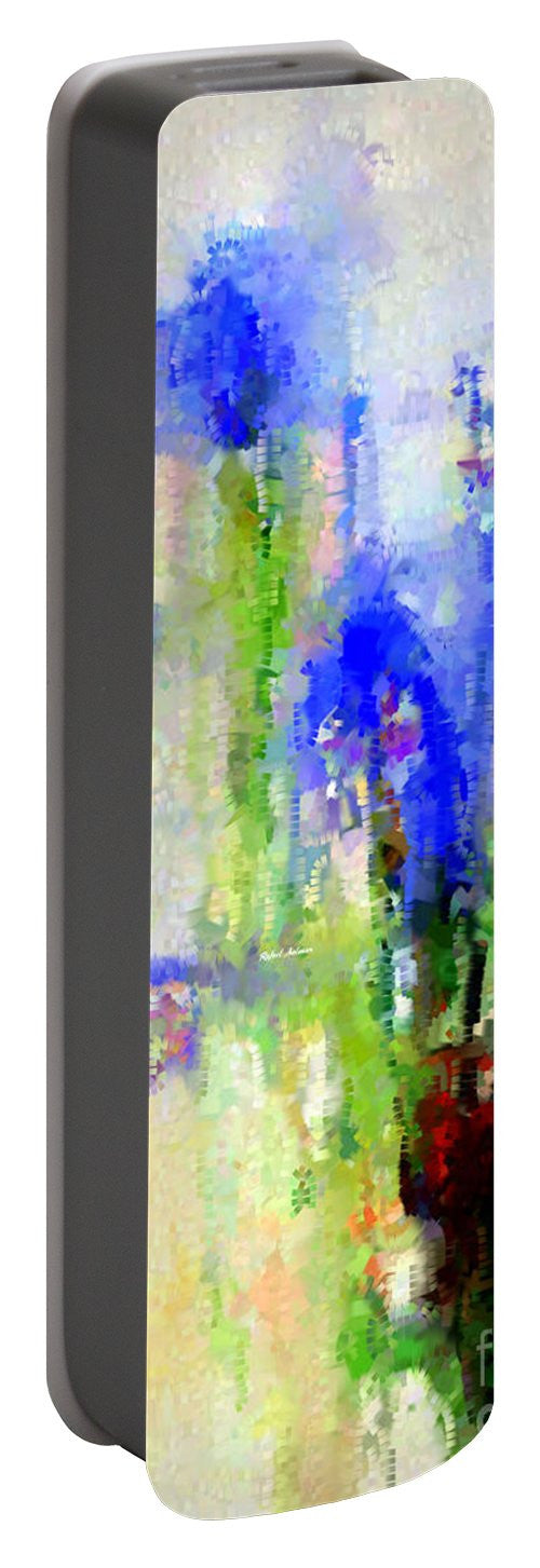 Portable Battery Charger - Abstract Flower 0797
