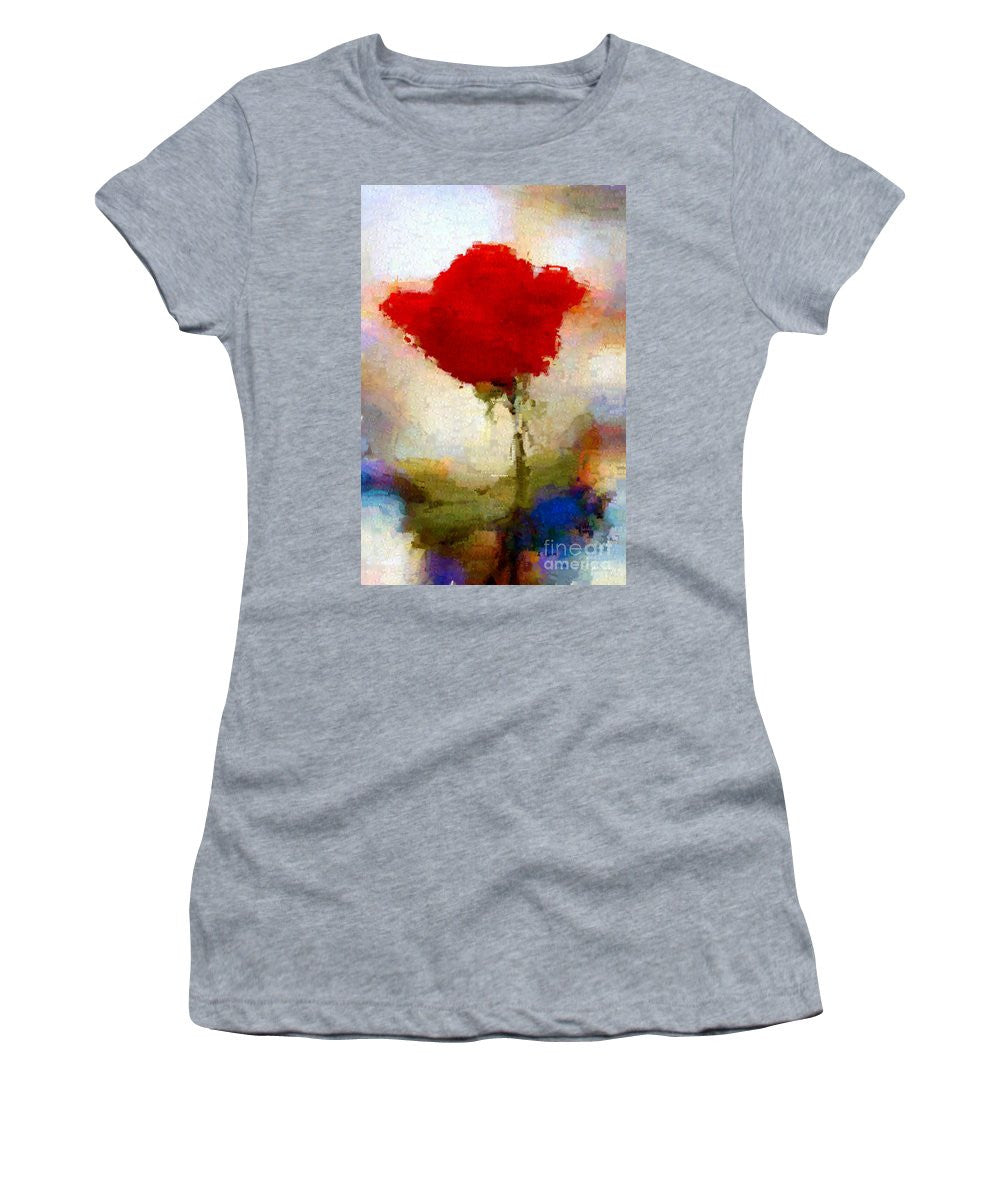 Women's T-Shirt (Junior Cut) - Abstract Flower 07978
