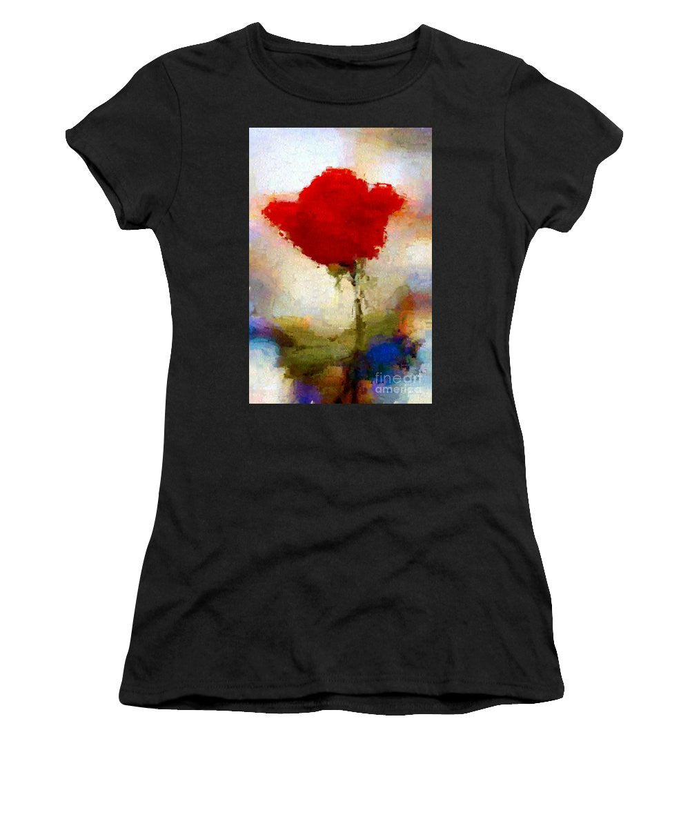 Women's T-Shirt (Junior Cut) - Abstract Flower 07978