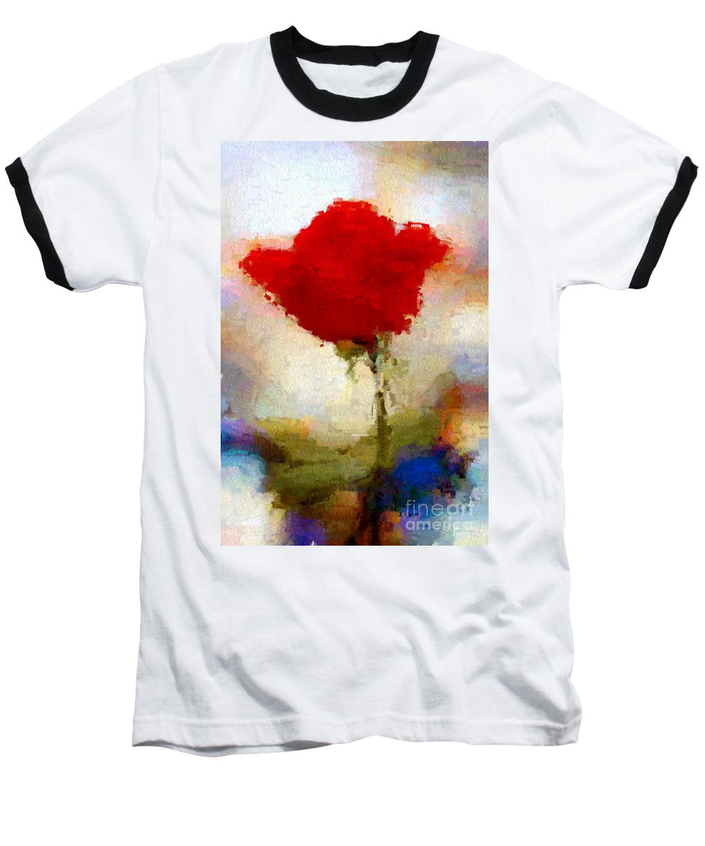 Baseball T-Shirt - Abstract Flower 07978