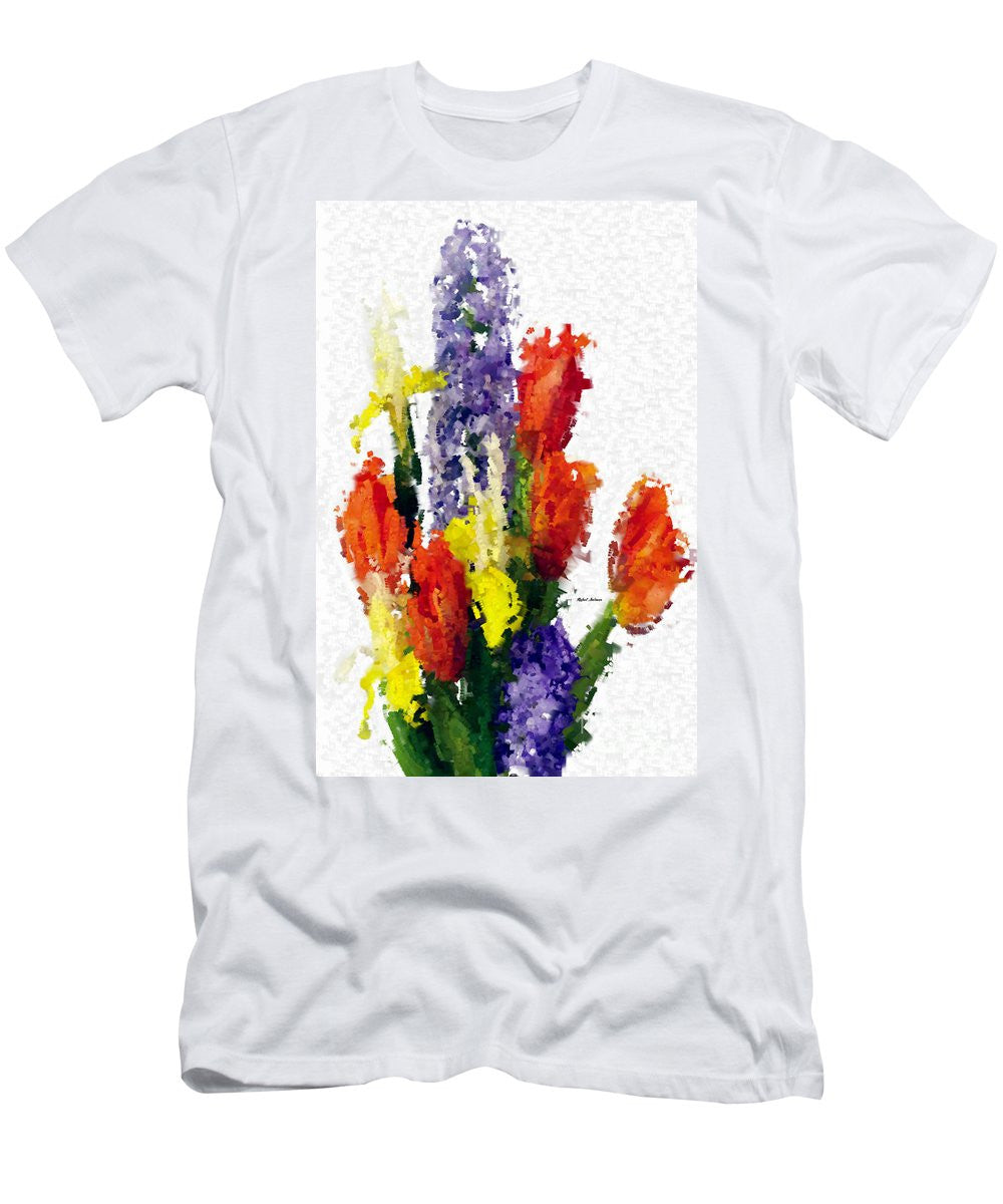 Men's T-Shirt (Slim Fit) - Abstract Flower 0801