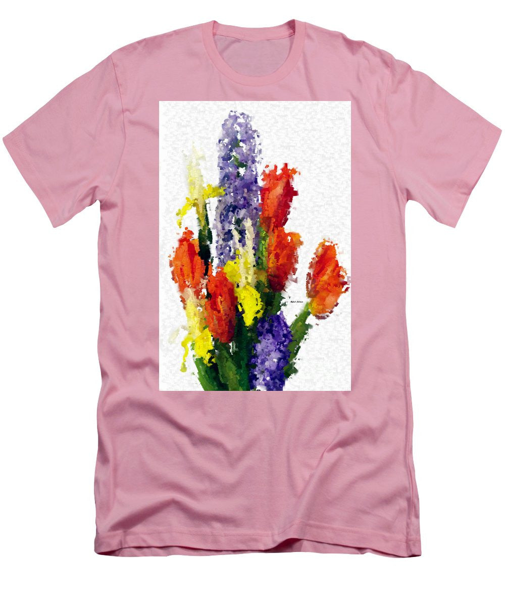 Men's T-Shirt (Slim Fit) - Abstract Flower 0801