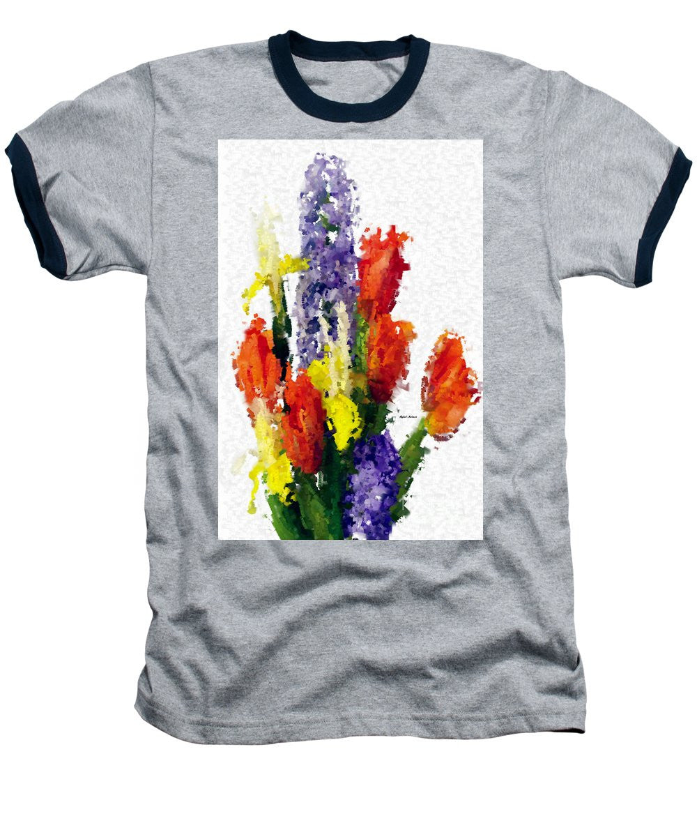 Baseball T-Shirt - Abstract Flower 0801