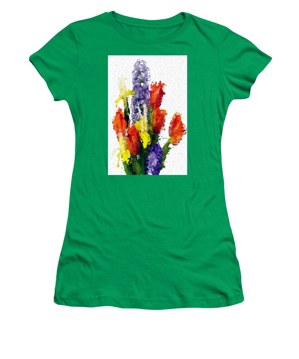 Women's T-Shirt (Junior Cut) - Abstract Flower 0801