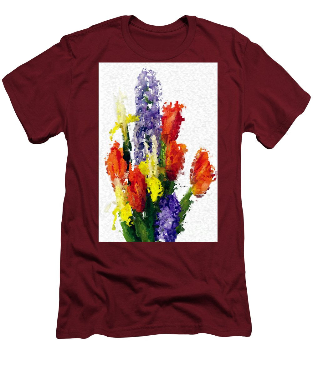 Men's T-Shirt (Slim Fit) - Abstract Flower 0801