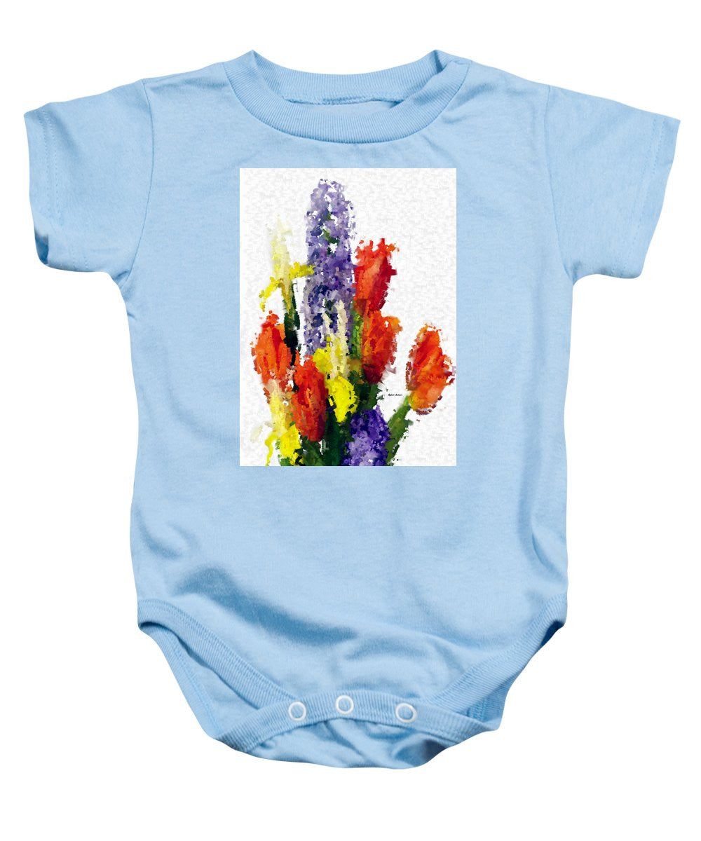 Baby Onesie - Abstract Flower 0801