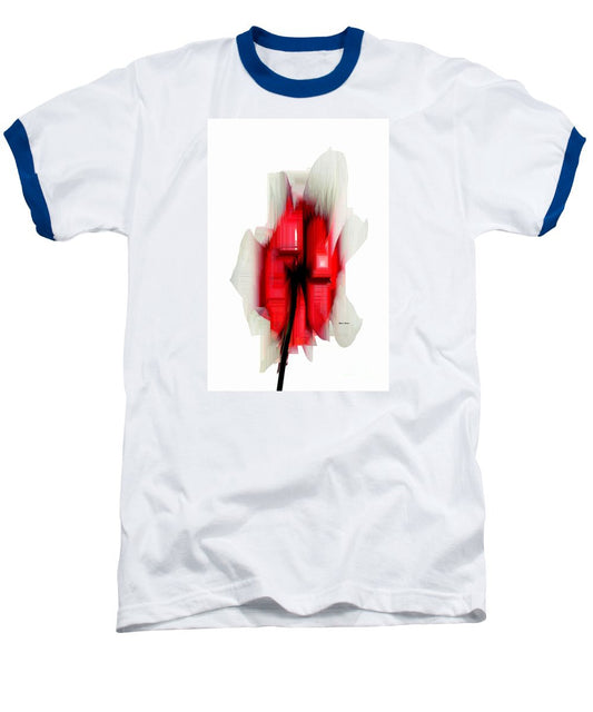 Baseball T-Shirt - Abstract Flower