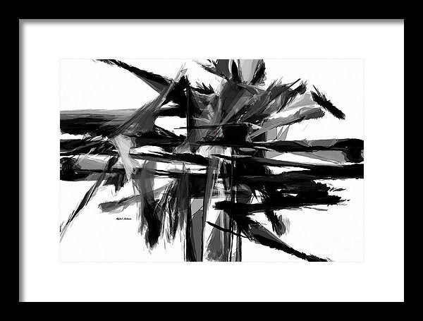 Framed Print - Abstract In Black And White 0722