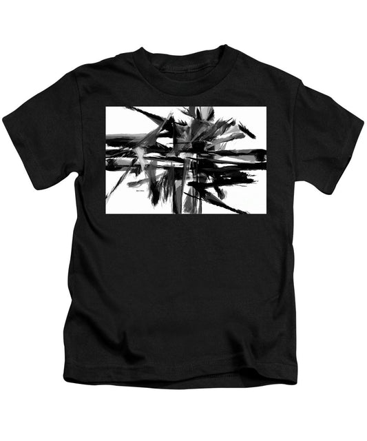 Kids T-Shirt - Abstract In Black And White 0722